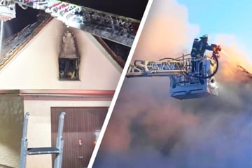 Dachgeschoss steht in Flammen: Feuerwehr findet Leiche in Wohnhaus