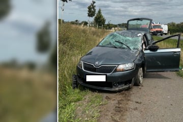 Skoda überschlägt sich auf Acker: Autofahrerin schwer verletzt