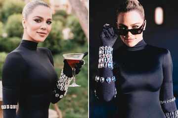 Va va voom! Khloé Kardashian stuns in blinged out catsuit
