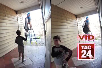 Viral Video of the Day for April 12, 2026: Mom shocks son with doorbell camera function