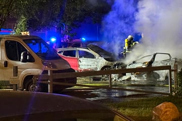 Hamburg: War es Brandstiftung? Feuer-Schock in Hamburg: Drei Autos stehen in Flammen