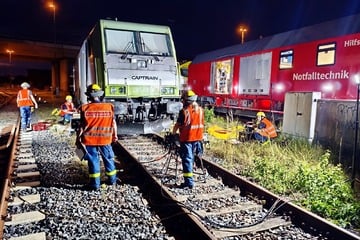 Zwischenfall vor Lokwerkstatt in Sachsen: THW-Kräfte aus Dresden im Einsatz