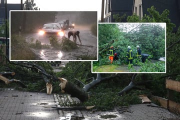 Schweres Hitzegewitter in Sachsen: Überflutete Straßen und Stromausfall im Erzgebirge