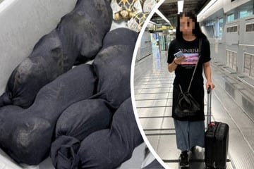 Frau bewegt sich komisch: Als sie im Security-Check am Flughafen kontrolliert wird, ist klar, wieso