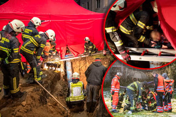 Dresden: Junge (2) stürzt in metertiefes, schmales Rohr! Heldenhafte Rettung bei klirrender Kälte