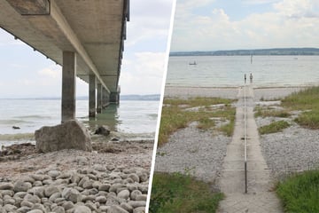Schiffe bleiben am Ufer: Wasserstand im Bodensee so niedrig wie seit Jahren nicht mehr