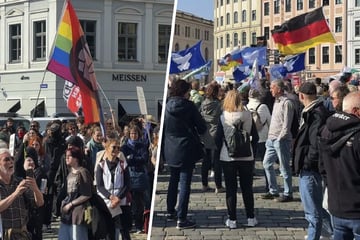 Dresden: Mehr Demonstranten vor Dresdner Frauenkirche als erwartet