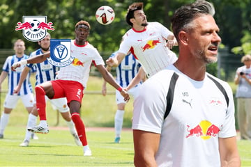 Demichelis-Premiere geglückt: RB Leipzig hat es aber extrem schwer gegen ersten Aue-Gegner