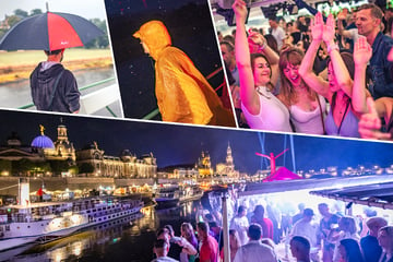 Dresden: Partyboot trotzt dem Sturm! So wild feierten die Leute bei strömendem Regen auf der Elbe