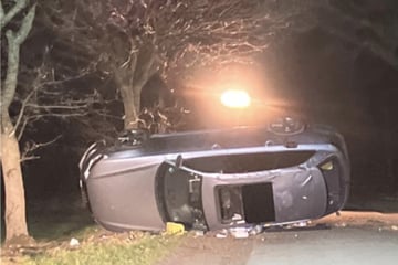 Verfolgungsfahrt mit der Polizei endet im Crash: Audi und BMW überschlagen sich