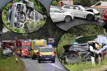 Unfall A4: Massencrash auf A4 in Sachsen: Autobahn voll gesperrt, 21 Autos beteiligt!