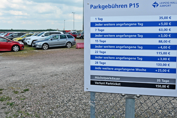 Leipzig: Urlaubsärger am Flughafen Leipzig: Parkgebühren jetzt bis zu 101 Euro pro Woche