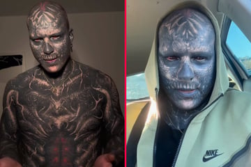 Tattoo addict who turned himself into a "demon" opens up to fans