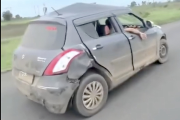 Mann fährt an lädiertem Suzuki Swift vorbei: Als er überholt, bleibt ihm der Mund offen stehen!