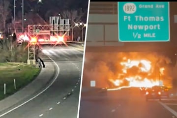 Tankwagen fliegt in die Luft: Zwei Verletzte nach Mega-Explosion