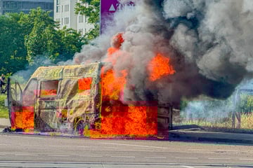 Wohnmobil steht während der Fahrt in Flammen: Eine Person und zwei Hunde sterben