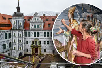 Dresden: Fassadensanierung: Dresdens Schlosshof wird fein rausgeputzt