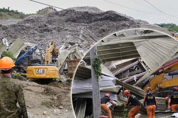 Schreie und Weinen auf Deponie: Riesige Müll-Lawine verschüttet Dutzende Menschen