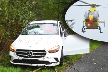 Rentner (85) im Mercedes erfasst Fußgänger und crasht in Waldstück