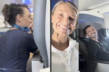 Paar reist zu seiner Hochzeit: Im Flieger bekommt es Dutzende Zettel zugesteckt