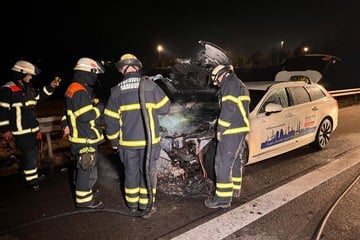 Taxi brennt auf A1, Fahrer bleibt unverletzt