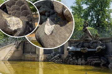 Dresden: Vandalismus an der Brühlschen Terrasse: Historischer Delphinbrunnen schwer beschädigt