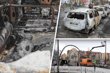 Dresden: Der Tag nach der Gas-Explosion in Dresden: Zerstörte Autos, Trümmerteile und gerissene Oberleitungen