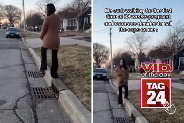 Viral Video of the Day for February 18, 2026: Woman gets cops called on her for "curb walking" to induce labor