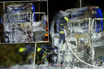 Leipzig: Einsatz im Leipziger Westen: Zugmaschine geht plötzlich in Flammen auf