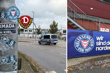 Dynamo in Kiel live: Alles noch ruhig vorm Stadion: Wind ja, Sturm nein!