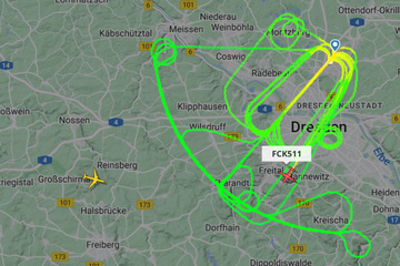Dresden: Flugzeug dreht jede Menge Runden über Dresden: Was hat es damit auf sich?