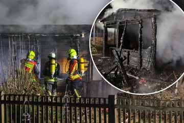Schon wieder Gartenlaube in Flammen! Unheimliche Brand-Serie in Glauchau geht weiter