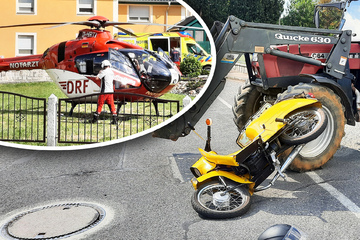 Unfall in Sachsen: 15-Jährige crasht mit Moped in Traktor!