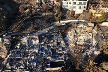 Mounted police comb through fire-charred Los Angeles for bodies