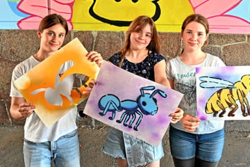 Schüler machen Bahnunterführung in Radebeul bunt - und das ganz legal!