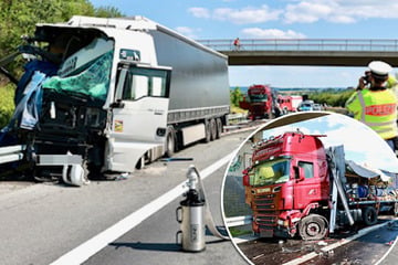 Unfall A17: Noch ein Unfall auf der A17! Lkws rauschen in Richtung Dresden zusammen