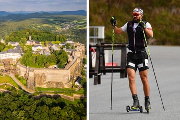 Dresden: Natürlich ganz ohne Schnee: Sommer-Biathlon auf Festung Königstein