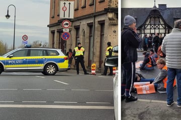 Dresden: "Letzte Generation" blockiert Blaues Wunder - Klima-Kleber sollen Polizei-Einsatz bezahlen