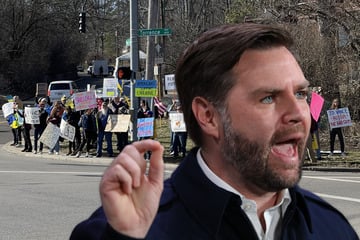 JD Vance claims pro-Ukraine protesters chased him and his "scared" toddler down the street