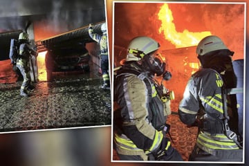 Autobrand greift auf Garagen über: Mehrere Fahrzeuge fallen Flammen zum Opfer