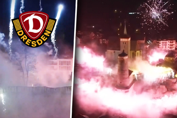 Half of the city center smoky: dynamo ultras with huge fires in Bautzen