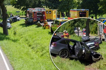 Fünf teils Schwerverletzte bei heftigem Audi-Crash