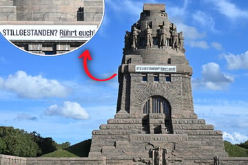 Leipzig: Großes Banner hängt am Völkerschlachtdenkmal: Das hat es damit auf sich