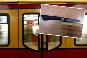 Berlin: Beherztes Eingreifen in der S-Bahn bringt Mann (53) mit Messer hinter Gitter!