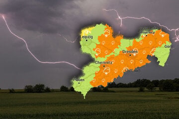 DWD-Warnung: Starke Gewitter in großen Teilen Sachsens