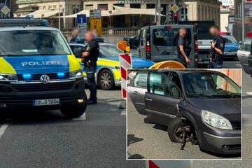 Verfolgungsfahrt in Zwickauer Innenstadt endet mit Unfall und Festnahme