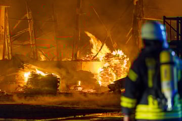 160 Feuerwehrleute bei Großbrand in Zimmerei im Einsatz: Lagerhalle eingestürzt