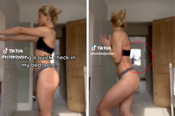 Frau macht in Unterwäsche Sport: Plötzlich erscheint ein Mann vor ihrem Schlafzimmer-Fenster