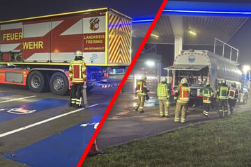 Chemische Reaktion in Laster! Feuerwehr muss Tankstelle evakuieren