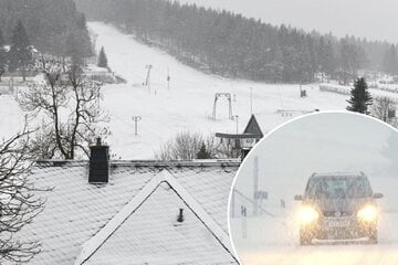 Neuschnee mitten im April: Wintereinbruch im Erzgebirge
